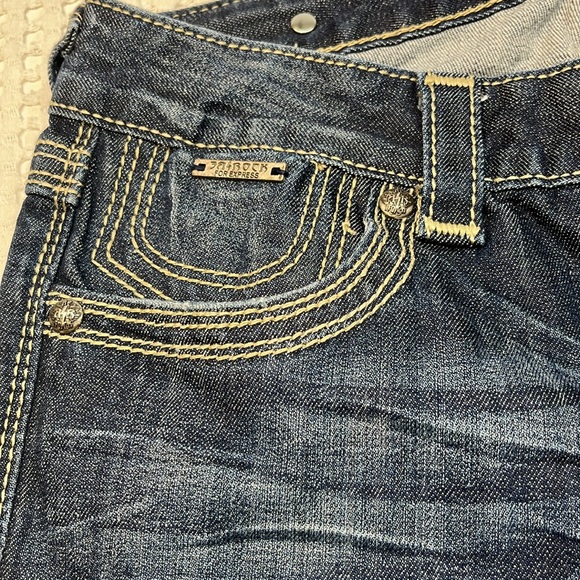 Bebock for Express Blue Denim Low Rise Boot Cut Jeans Women's Sz 6L - Picture 6 of 15